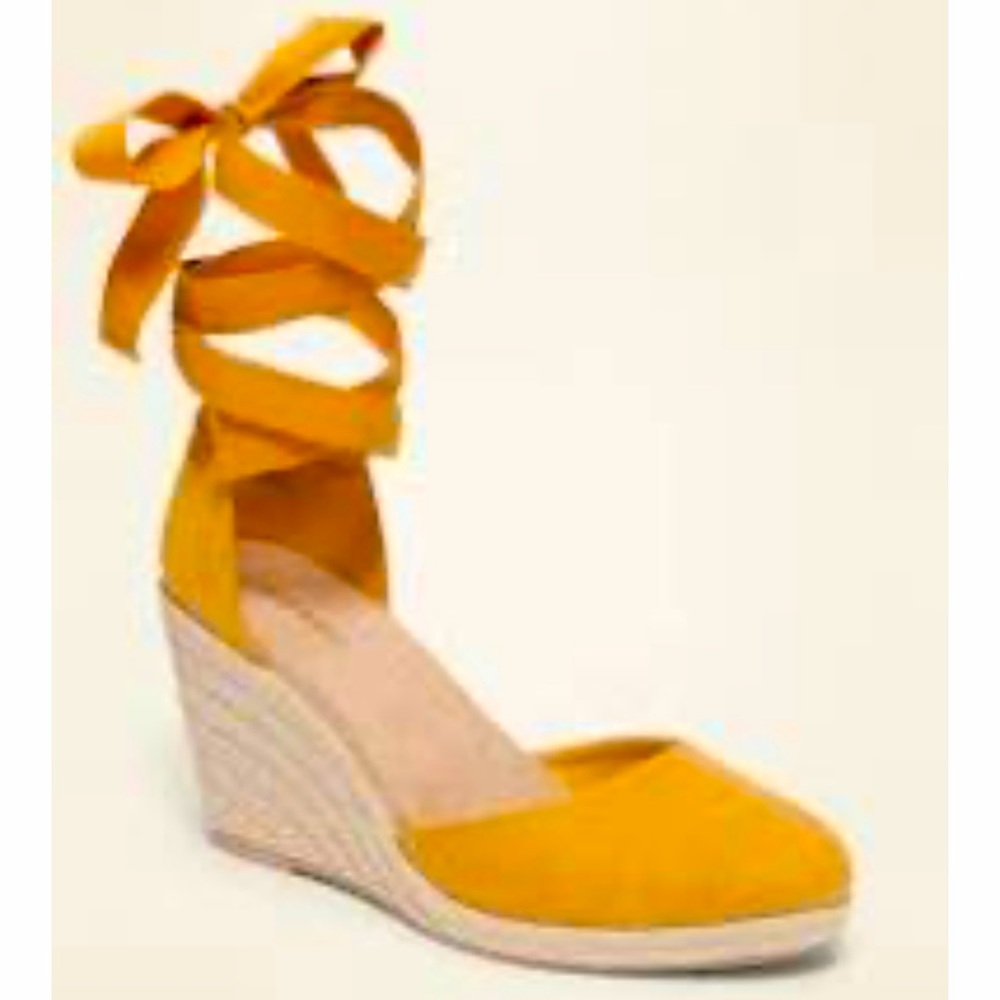 Old Navy GAP Faux-Suede Strappy Lace-Up Espadrille Wedge Shoes for Women